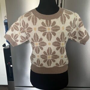 KNIT MIX Floral Patterned Women's/Junior Sweater